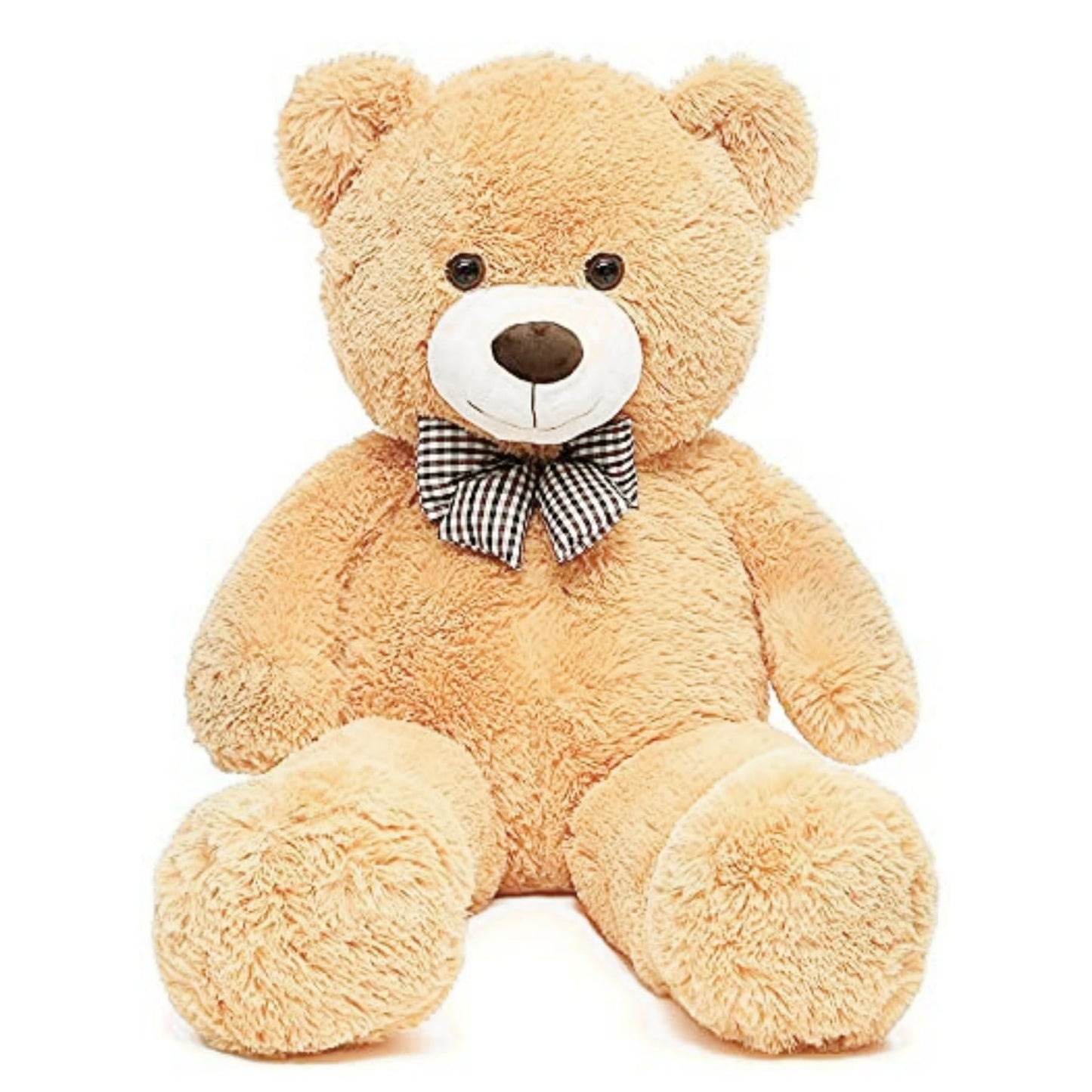 SNOWOLF 110cm Giant Teddy Bear Plush Toy, huge plush bear cute bear stuffed animal for girls and children (1.1m Light brown)