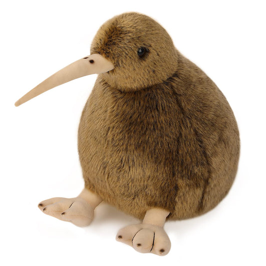 Kiwi bird plush toy, cuddly toy, furry kiwi plush doll, soft, fluffy like a real bird, huggable toy - gift for any age and occasion, one size fits all, al-01-1