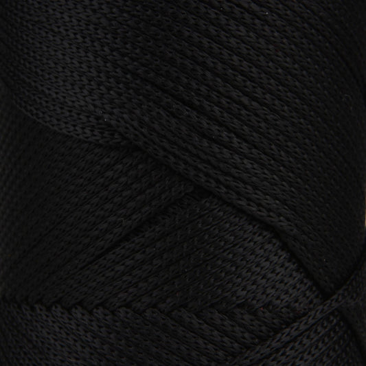 5 skeins of Sensy Premium 2mm 230m polyester rope, 100% polypropylene macrame cord 2mm crochet bag macrame rope crochet yarn gift for knitting (Black)