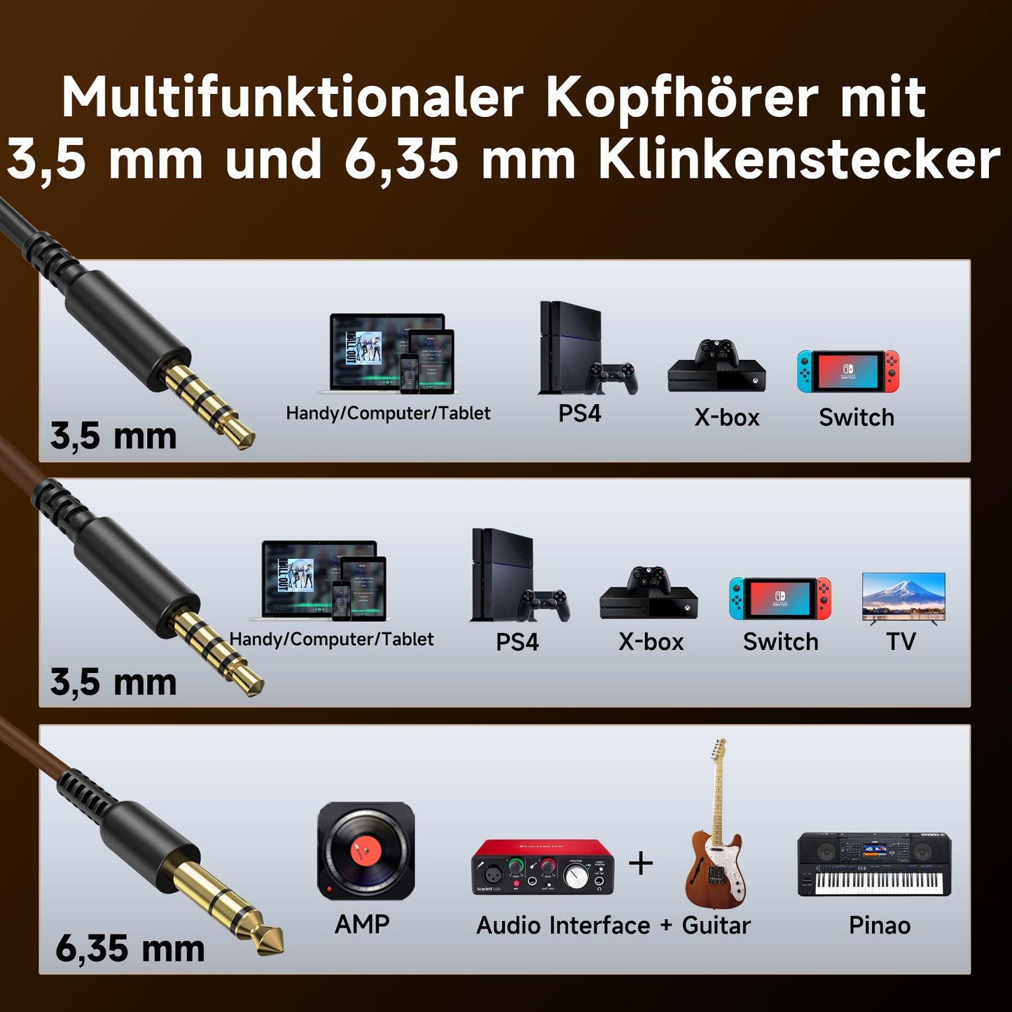 OneOdio Over Ear Headphones Closed Back Studio Headphones with Cable, Microphone, Share Port, Protein Leather Ear Pads for Podcasting, Recording, Monitoring PC TV Adapter Free Stereo DJ Headphones