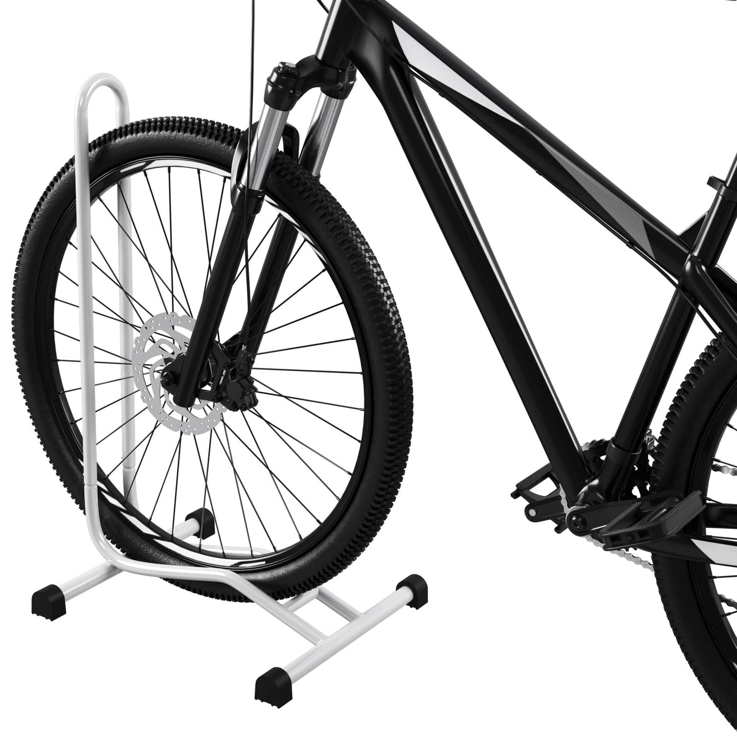 2 x WELLGRO® bike stand - steel, secure footing - color white