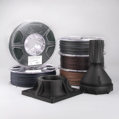 eSUN PETG Filament 1.75mm, PETG-CF carbon fiber filled PETG filament, 1KG spool (2.2 LBS) 3D printing materials for FDM 3D printers, dark green.