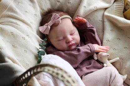 Zero pam Reborn Baby Girl 19 Inch 48 cm Reborn Doll With Hair Lifelike Reborn Dolls Made of Fabric Like a Real Baby Gift Sets for Girls