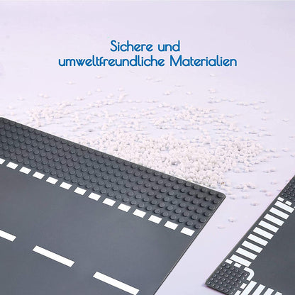 Celawork building plates for roads, cities, road tiles, classic bricks, compatible with most popular brands. 25.5 * 25.5cm plate set for creative play, educational toy.