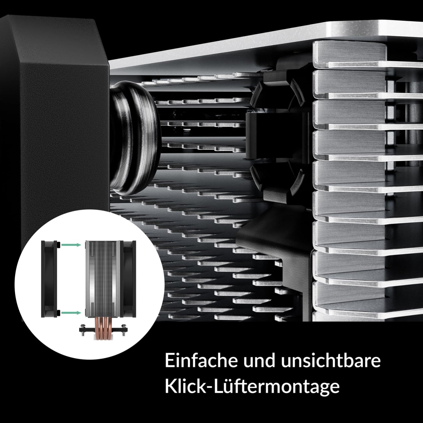 ARCTIC Freezer 36 - CPU cooler with push-pull for Intel & AMD, single-tower, two pressure-optimized 120mm P-fans, hydrodynamic bearing, 200-1800 rpm, 4 heatpipes, incl. MX-6 thermal paste.