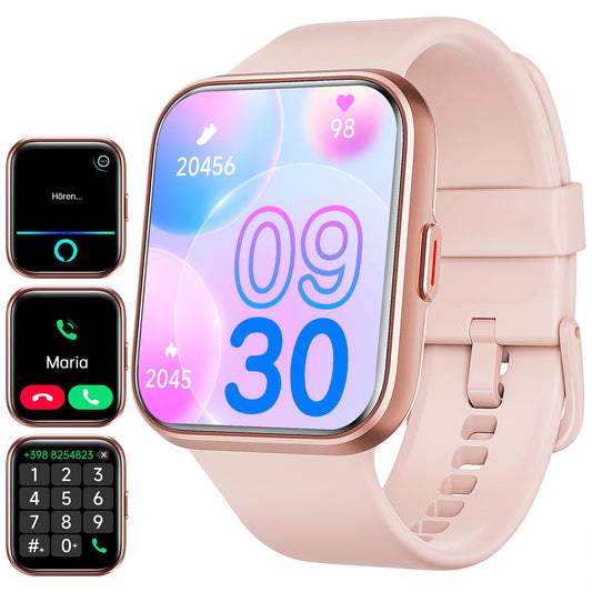 ENOMIR smartwatch for women with phone function, pedometer watch for women with large color display, built-in Alexa, heart rate monitor, sleep tracker, pedometer, activity tracker compatible with Android/iOS.