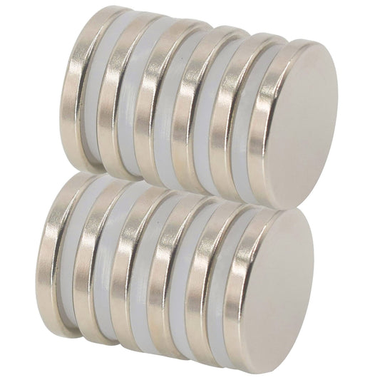 Magnetpro 12 Pieces Disc Magnets 6 KG Force 25 mm Diameter x 3 mm Thick