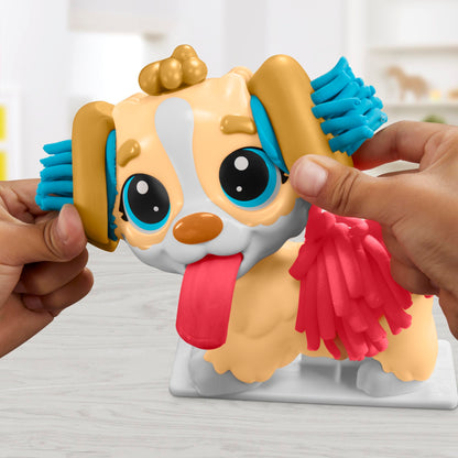 Play-Doh Veterinarian Playset with toy dog, carry case, and many accessories, 10 tools and 5X modeling compound in colorful shades, creative fun for kids ages 2 and up.