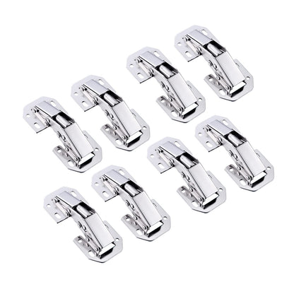 Qrity 8x Spring Opening Angle 90° Butt Hinge for Kitchen Cabinet Doors, No Slot Required, Suitable for Door Panel Thickness 4-22mm.