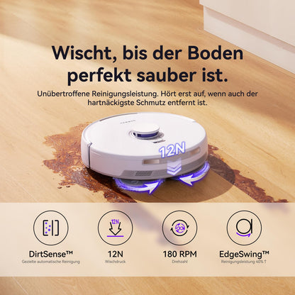 Narwal Freo X Ultra Robot Vacuum with Mop Function, Self-Cleaning Mop Robot with 8,200 Pa Suction Power, All-in-One Station, Tangle-Free, DirtSense, 3D Structure Light, Dust Storage