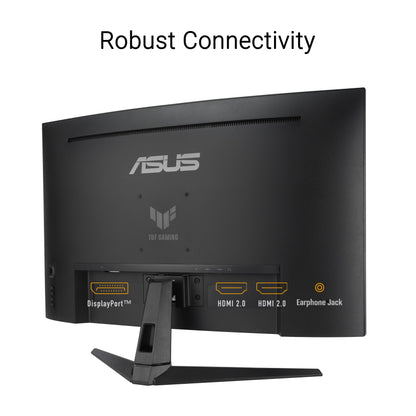 ASUS TUF Gaming VG32WQ3B - 32-inch WQHD Curved Monitor - 180 Hz, 1ms GtG, FreeSync, AdaptiveSync, HDR 10 - Fast-VA Panel, 16:9, 2560x1440, DisplayPort, HDMI, Speaker