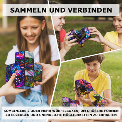 SHASHIBO Shape-Shifting Box - Award-winning, patented fidget cube with 36 rare earth magnets - transforms into over 70 shapes (Artist Series - The Chameleon)
