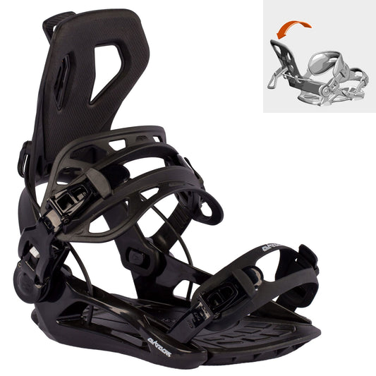 Airtracks Men's Snowboard Set Freeride Freestyle - Refractions Game Wide Snowboard 159 - Softbinding Master L - SB Bag
