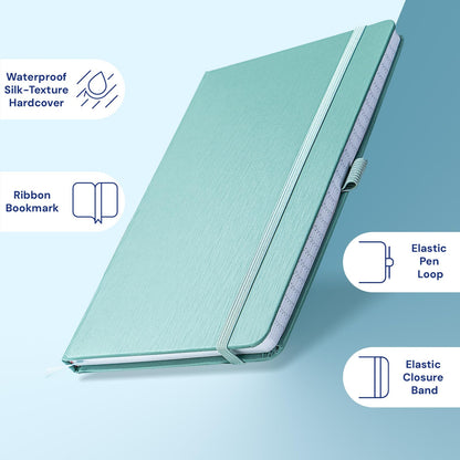 ONAVIA A4 Lined Notebook, Hardcover, 80 sheets (160 pages) 80 gsm, 7mm line spacing for home, school, and work. Multicolored (3 pieces)