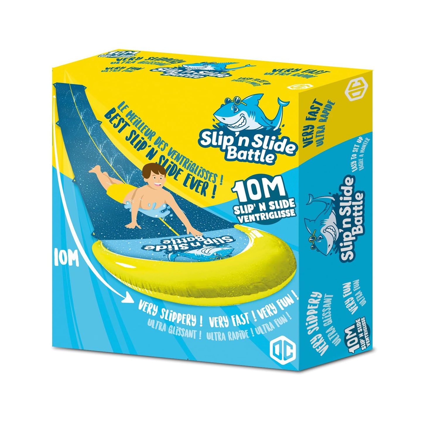 Official VentriBattle® | Two-lane Slip n' Slide | Connectable water hose | 10 meters | Premium quality | Outdoor water play | + Thick | + Sturdy | + Fast | 100% fun PVC