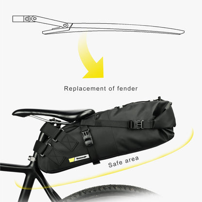 Rhinowalk bike saddle bag waterproof 10/13L bike bag seat bag storage bag for outdoor bikes mountain bikes road bikes