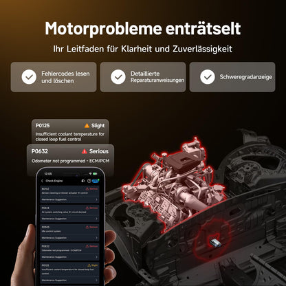 TOPDON Carpal-A OBD2 diagnostic tool for all vehicles, Bluetooth OBDII scanner All System, 6 service resets, AutoVIN, Smog-Check, Repair Guide, Engine Inspection.