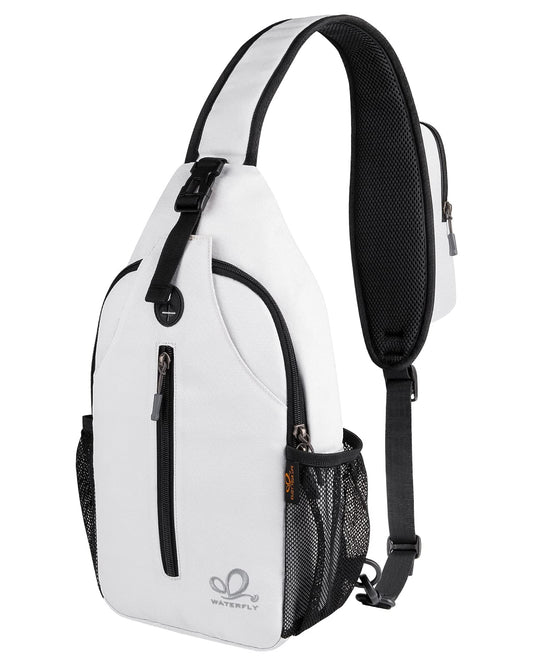 WATERFLY Sling Backpack Shoulder Bag Crossbody Bag Adjustable Strap Hiking Chest Pack for Men and Women