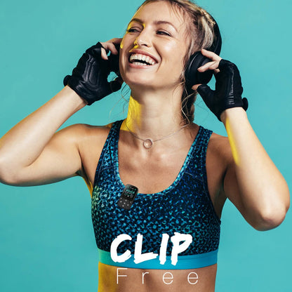 AGPTEK MP3 Player Bluetooth 5.3 Sport 32GB with 1.5 inch TFT color screen, Mini Music Player with clip, supports up to 128GB TF card, with volume button, FM radio, pedometer, Black.