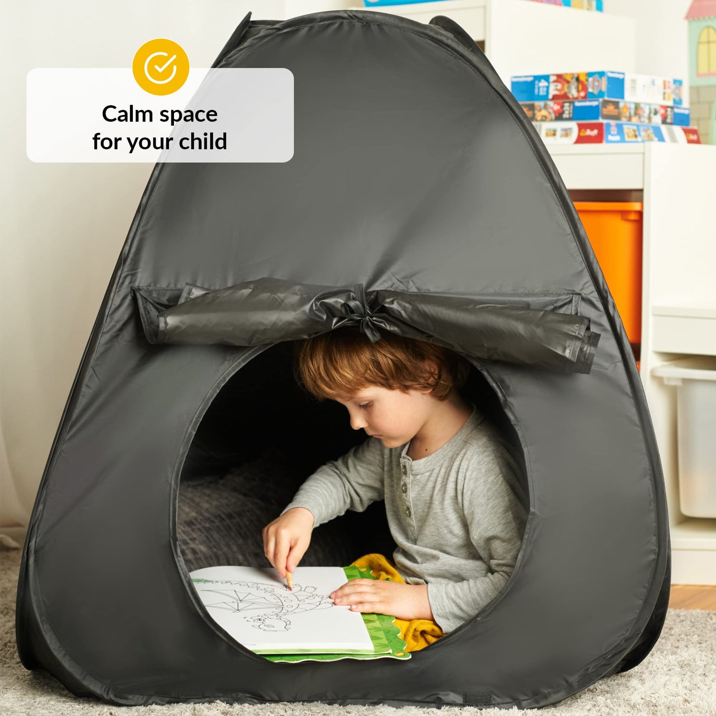 Sensory tent for children to play and relax | Aid for autism, SPD, anxieties, lack of concentration | Sensory Tent Mini | for home or school | Single