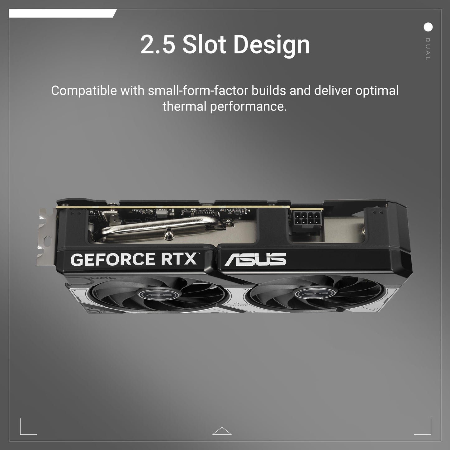 ASUS Dual GeForce RTX 5060 8GB OC Edition GDDR7 Gaming Graphics Card (Nvidia GeForce RTX 5060 DLSS 4, 2.5-Slot Design, PCIe 5.0, 3X DisplayPort 2.1b, 1x HDMI 2.1b, DUAL-RTX5060-O8G)