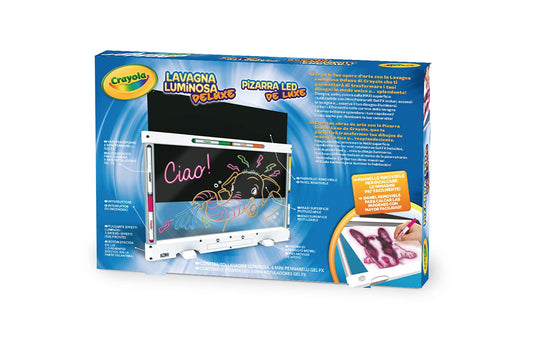 Crayola Deluxe LED Drawing Board with Markers, Toy Drawing Board for Kids, LED Drawing Board with 3 Light Effects, Erasable Magic Drawing Board for Coloring, Writing, and Drawing, Toy for Ages 6 and Up