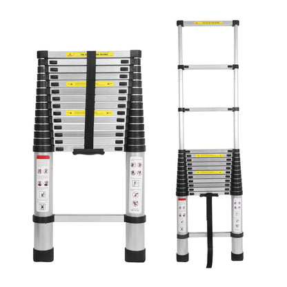 Multipurpose ladder 4.4m telescopic ladder aluminum folding ladder Non-slip Extendable Sturdy Step ladder 150 kg/330 lbs capacity