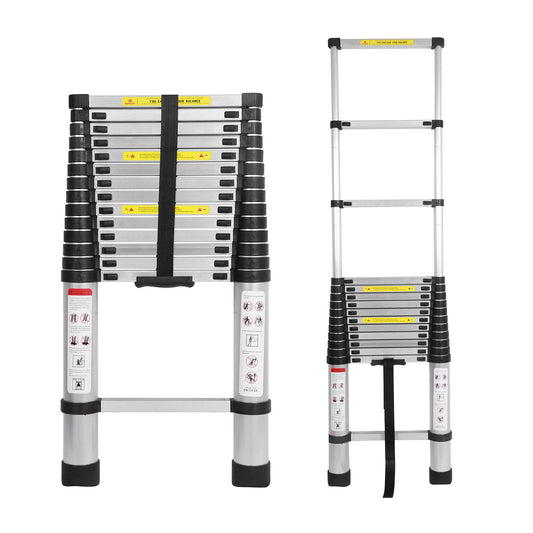 Multipurpose ladder 4.4m telescopic ladder aluminum folding ladder Non-slip Extendable Sturdy Step ladder 150 kg/330 lbs capacity