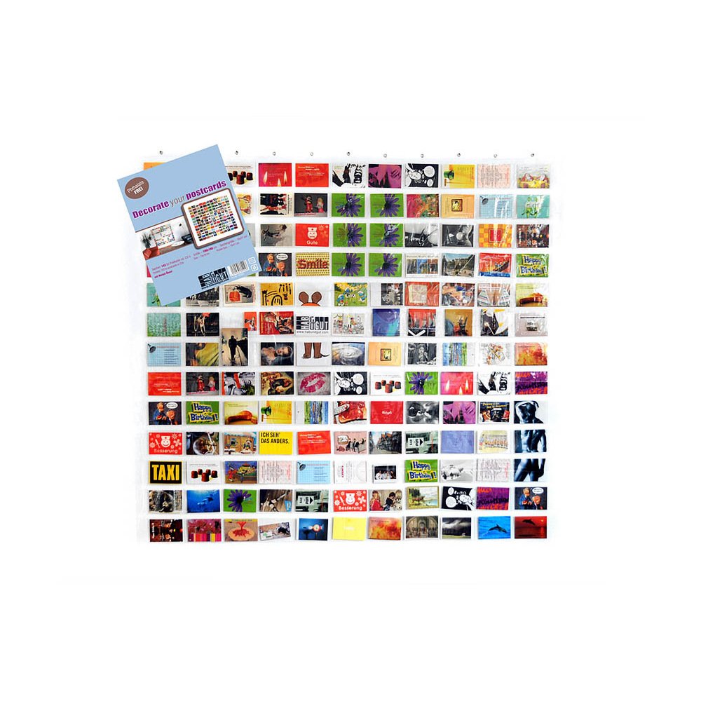 HAB & GUT -DV005- Shower Curtain/Picture Curtain with 143 Pockets 175 x 175cm Photo Curtain Pocket Curtain transparent