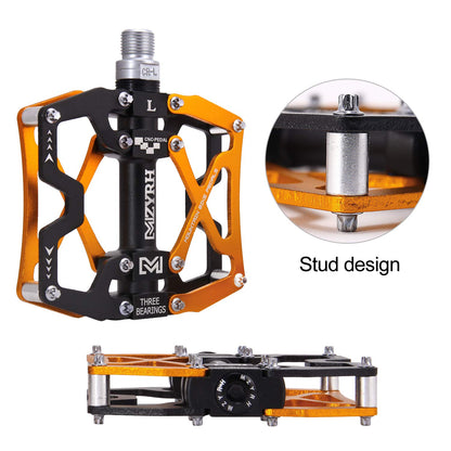 MZYRH mountain bike pedals, ultra strong colorful CNC machined aluminum alloy 9/16" spindle seal 3 bearing durable waterproof anti-dust