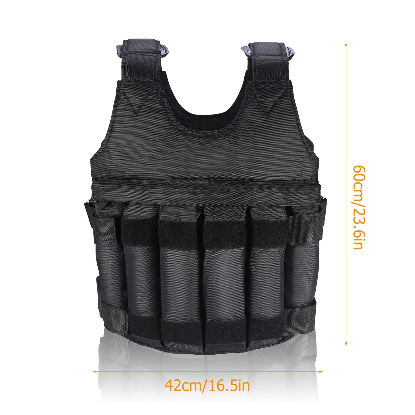 Weighted vest, 50kg training vest, running vest, adjustable weight vest, running jacket. Empty weight vest, heavy sand jacket for strength training, weight loss fitness training vest.