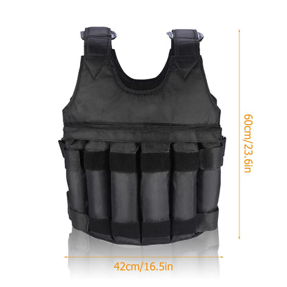 Weighted vest, 50kg training vest, running vest, adjustable weight vest, running jacket. Empty weight vest, heavy sand jacket for strength training, weight loss fitness training vest.