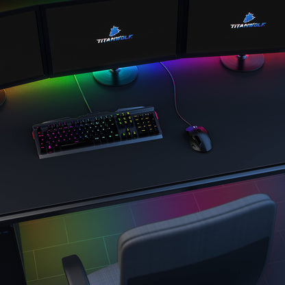 Titanwolf - XXXL Oversized Mouse Pad 1200x800 mm - XXXL Large Size - Desk Mat - rubberized back - non-slip and washable - Gaming - Precision and Speed - Black