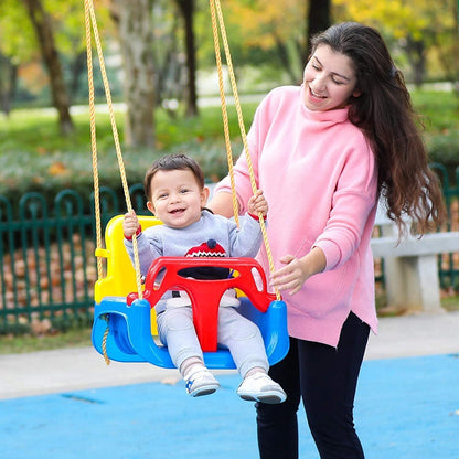 COIL Children's Swing Baby Swing 3-in-1 Outdoor Swing Baby Adjustable Children's Swing Indoor with Backrest Swing Indoor Children's Swing Seat Toddler Swing (C0348-Blue)