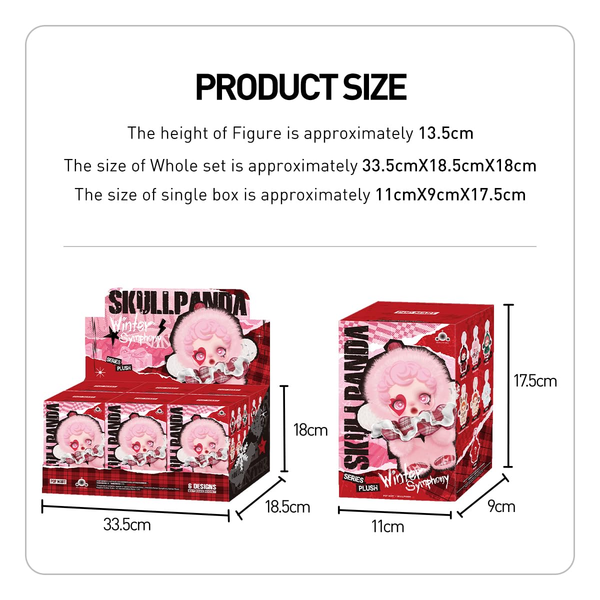 POP MART SKULLPANDA Winter Symphony Series Plush Anime Action Figures Collectible Art Toy Figures Gift 1PC