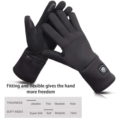 Electric heated gloves for men and women, rechargeable heated winter gloves for outdoor biking, motorcycling, skiing, snowboarding, and hunting.