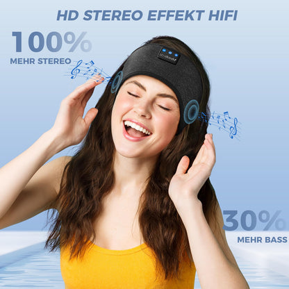 Bluetooth 5.4 Sleep Headphones, Sleep Headband Bluetooth Headphones for Sleeping, Comfortable Sports Headband for Side Sleepers, sports training, jogging, yoga, traveling