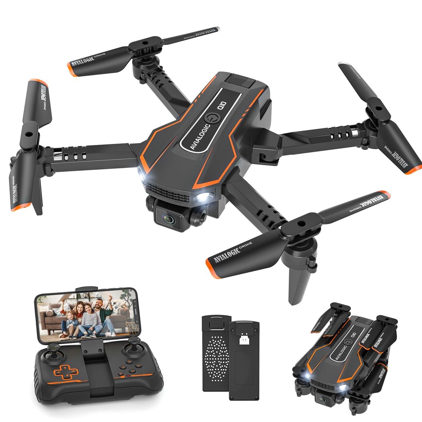 720P HD camera drone for kids, RC quadcopter with headless mode, 3D flip, altitude hold, flight path, toy and gift for boys girls beginners.