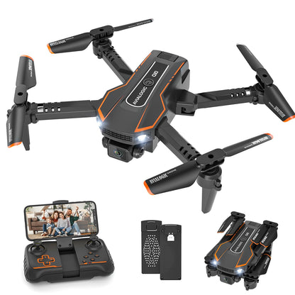 720P HD camera drone for kids, RC quadcopter with headless mode, 3D flip, altitude hold, flight path, toy and gift for boys girls beginners.