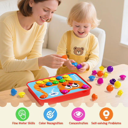 AMOSTING Matching Game for 2+, kids learning colors, toy for 2 and 3 year olds, 20 picture cards