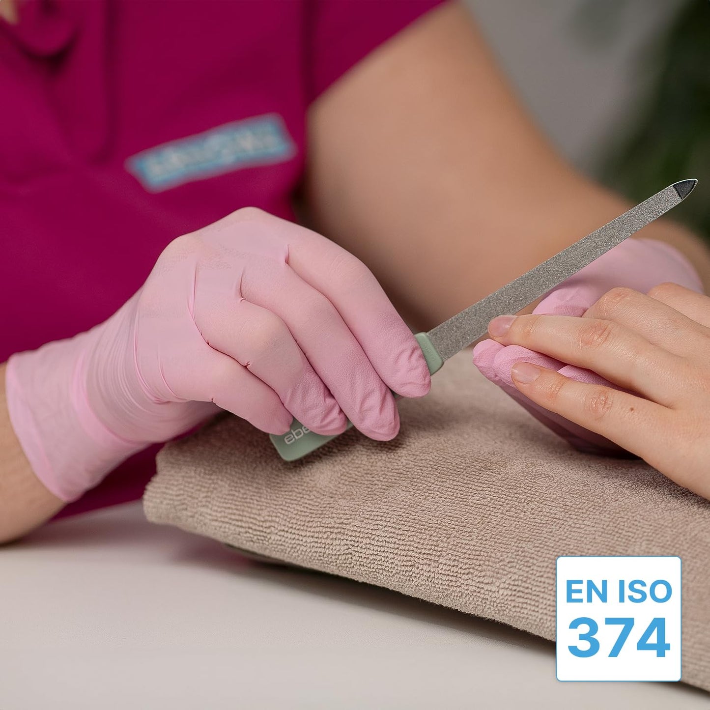 1000 pieces (10x100) ARNOMED disposable gloves in pink, disposable gloves size M, nitrile disposable gloves, powder-free nitrile gloves, disposable rubber gloves, protective gloves, nitrile gloves in XS, S, M, L.