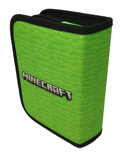Minecraft pencil case for kids filled with stationery items. Great for school and organization. Available in Steve and Alex designs.