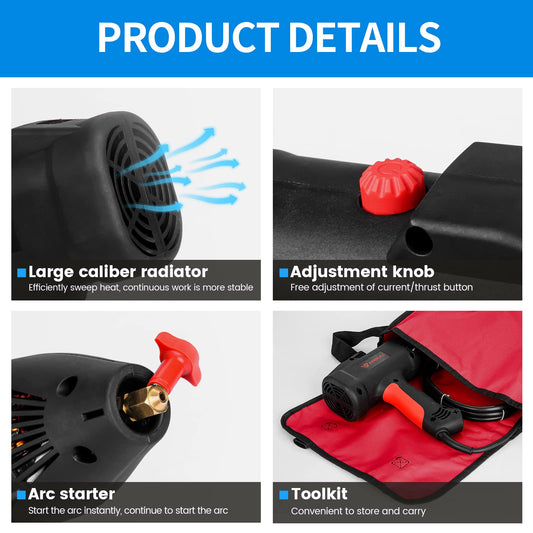 Anbull MMA Electrode Welding Machine, 140A Portable ARC Welder, 220V/3000W, IGBT Inverter Stick Arc Welding Machine, 1.5 kg Ultra-lightweight welding device