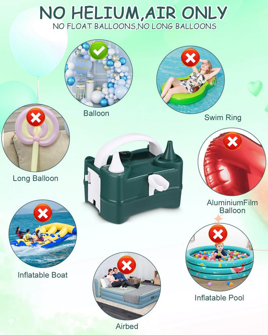 Balloon Pump, Electric Balloon Pump, Electric Balloon Inflator, Balloon Inflator, 400W Balloon Pump, Electric Air Pump for Balloons, perfect for birthday parties, gatherings, and weddings.