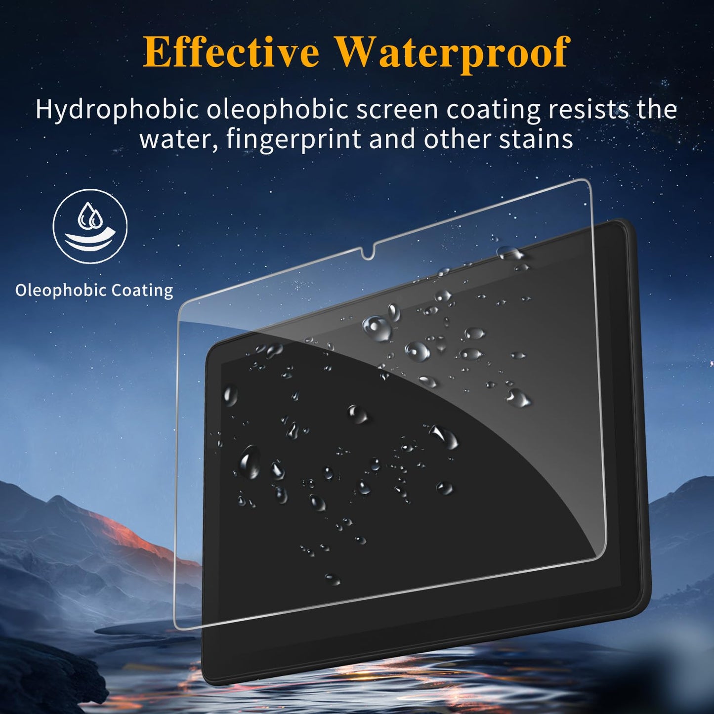 GOZOPO Screen Protector for Amazon Fire HD 10 (13th Gen., 2023) / Fire HD 10 Kids / 10 Kids Pro Tablet, Tempered Glass Screen Protector, 2 Pack