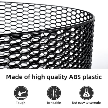 AggAuto 119.38x40.64cm Black ABS Plastic Universal Car Grill Mesh, Automotive Radiator Grill insert Bumper Honeycomb Hole 10x25mm Hex Grids.