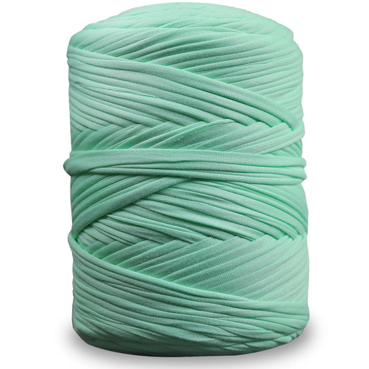NOTIONSLAND 400g t-shirt yarn, knitting yarn, fabric, crochet yarn for bags, baskets, blankets, home decor - mint green solid color yarn