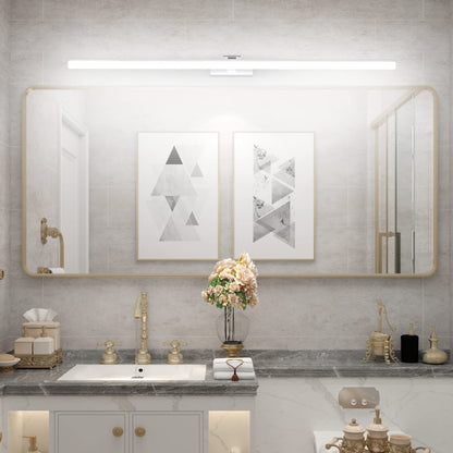 Klighten LED Mirror Light Bathroom 32W 1820LM Cool White 6000K, 180° Rotation, IP44 Waterproof Mirror Lamp Bathroom, Non-dimmable Bathroom Light Wall Lighting 120CM (Silver)