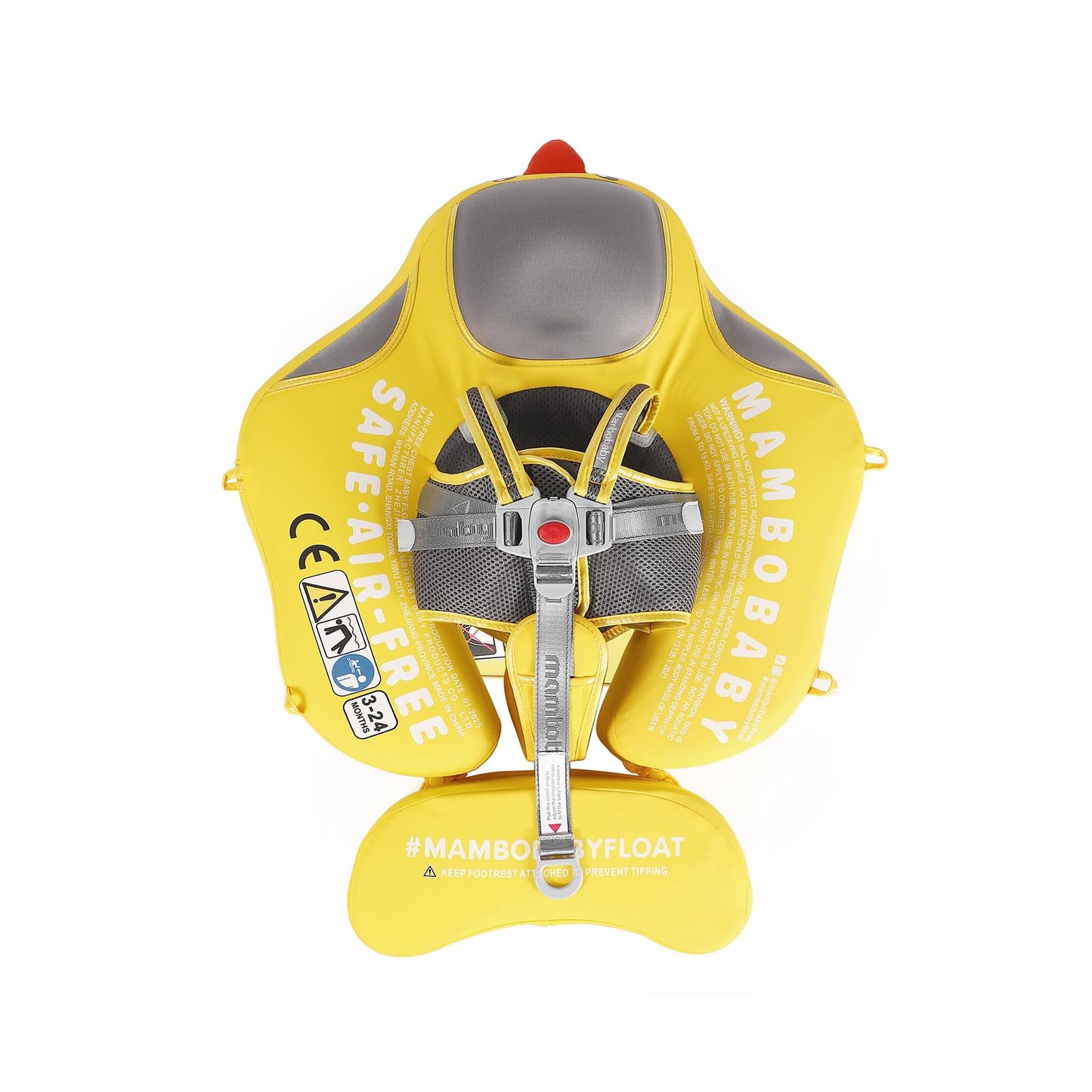 HECCEI Baby Swim Ring, Mambobaby Non-Inflatable Swim Float for Baby, Durable Soft Waterproof Swimming Trainer for Children 3-24 Months.