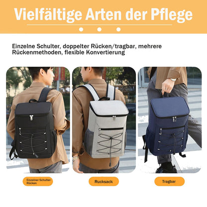 Cooler backpack, large insulated cooler bag, 30L waterproof cooler backpack, ultralight backpacks, picnic bag, thermal bag, large capacity for beach, camping, BBQ (black)